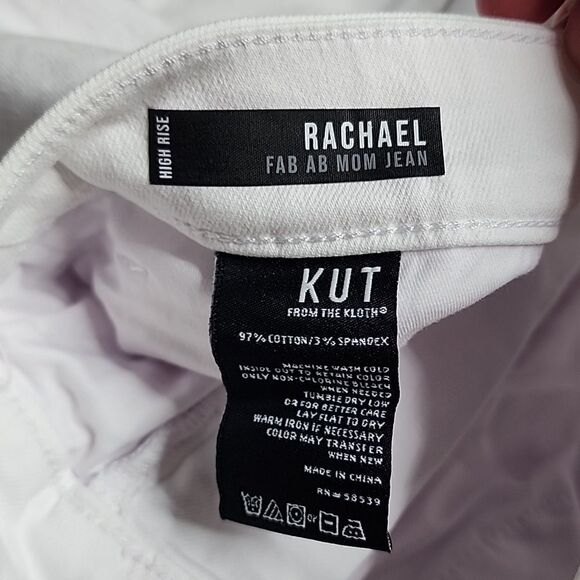 2655 NWT Kut From The Kloth Rachael Fab Ab High Waist Raw Hem Mom Jeans … - Picture 7 of 9